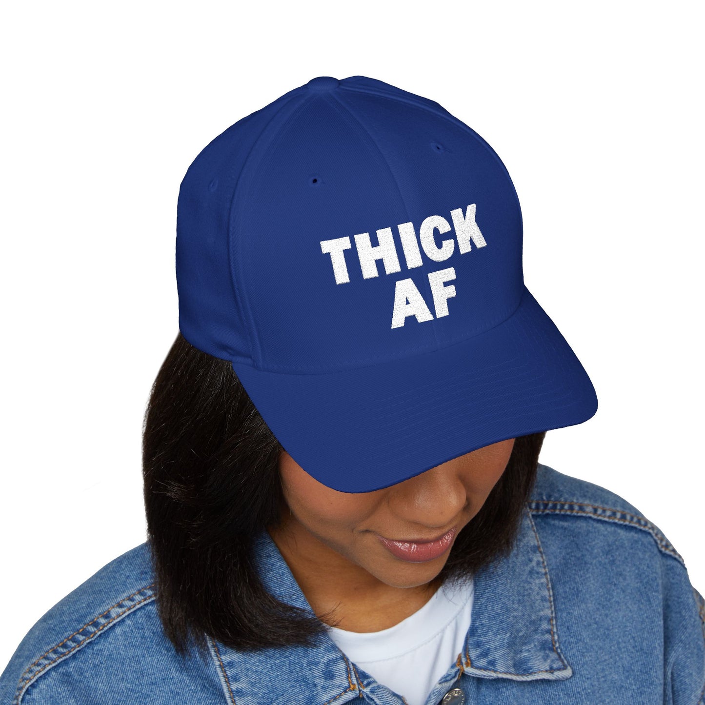 “Thick AF” Closed-Back Structured Cap (Embroidery): The Ultimate Statement Piece